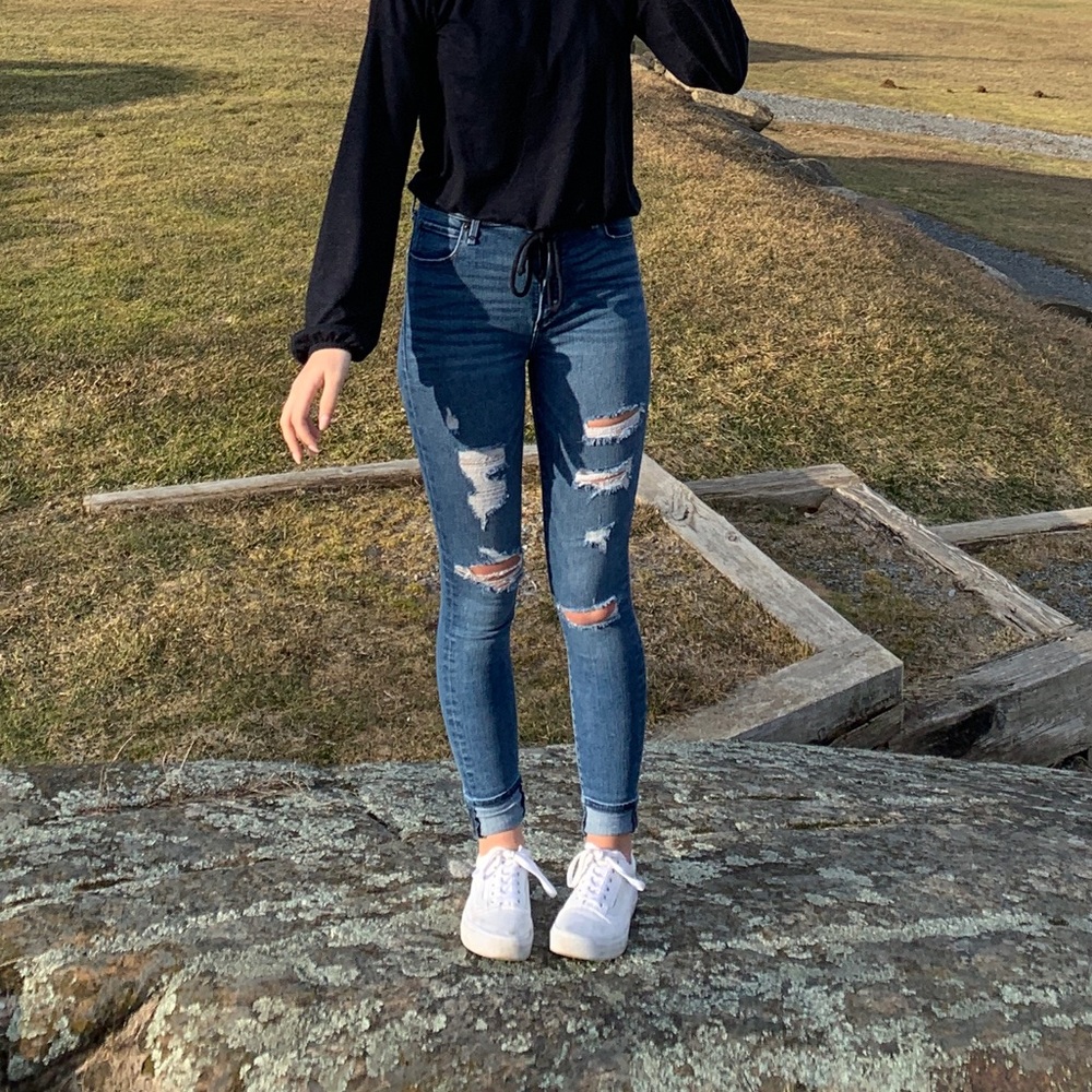 Abercrombie high rise skinny jeans